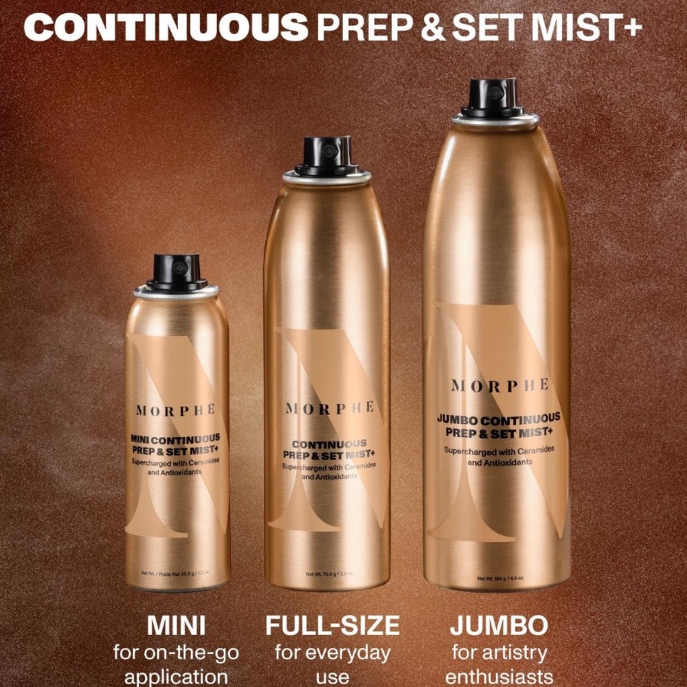 ❤️ 3/$25 Morphe Continuous Prep & Set Setting Mist+ - Picture 6 of 9